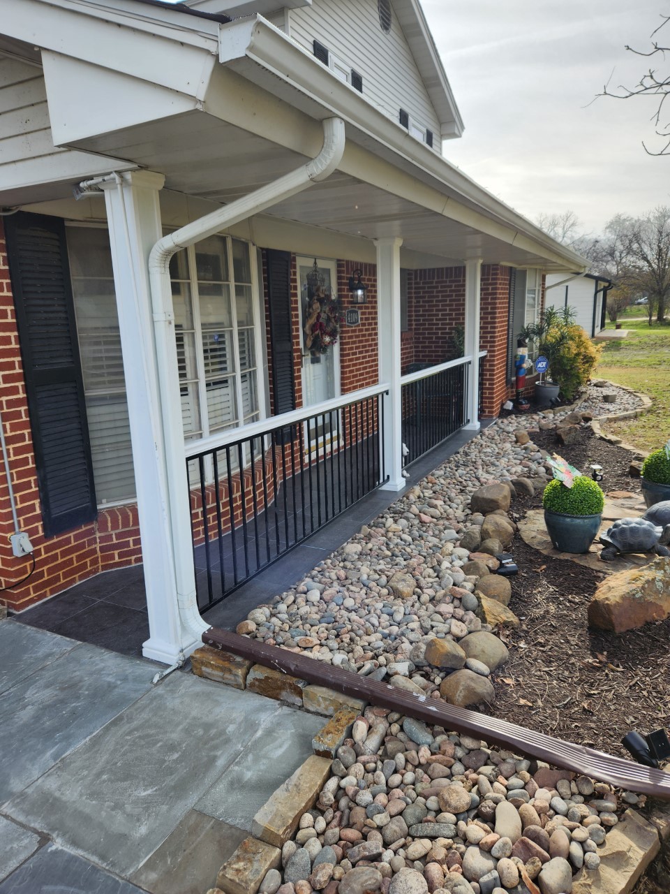 Rockscaping Outside Of House Close View